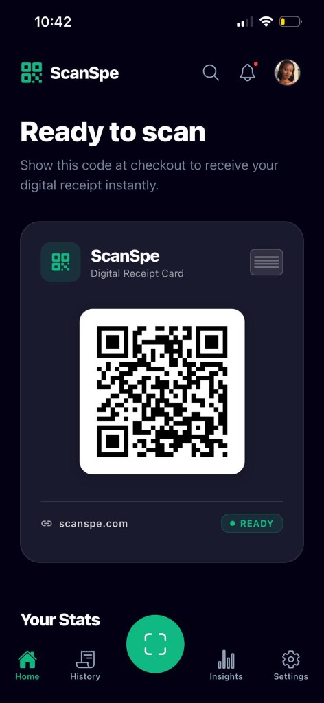 ScanSpe App QR Code Screenshot